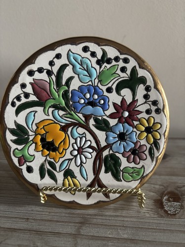 Piatto ceramica dipinto - in,