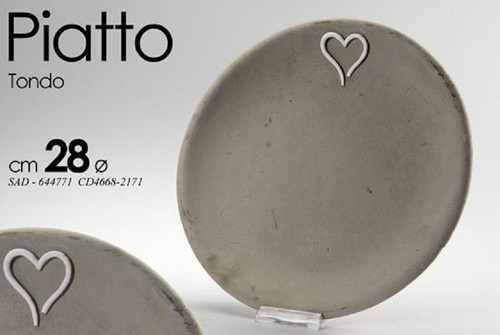 Piatto tondo grigio - tondo,