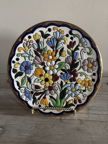 Piatto ceramica dipinto - a, mano