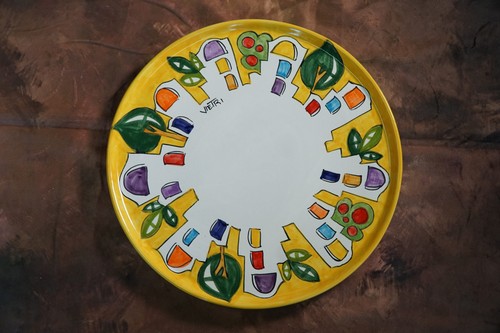 Piatto pizza decoro casette - piatto,