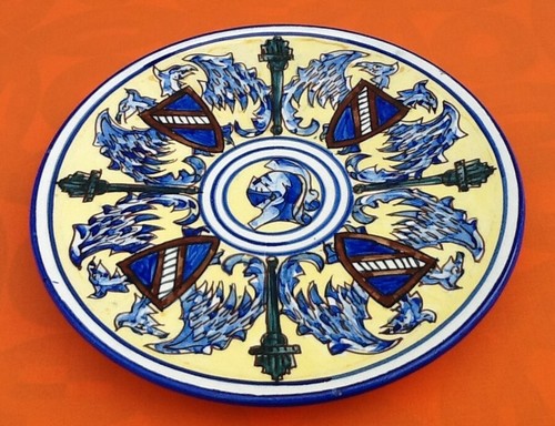 Piatto ceramica policromo - piatto,