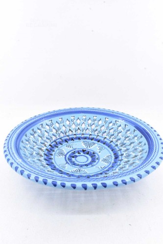 Piatto ceramica azzurro - piatto,