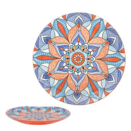 Orange tuscany ceramic plate - tuscany,