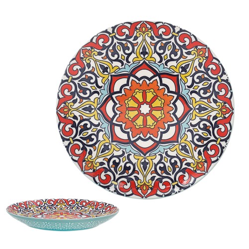 Blue tuscany ceramic plate - ceramic,