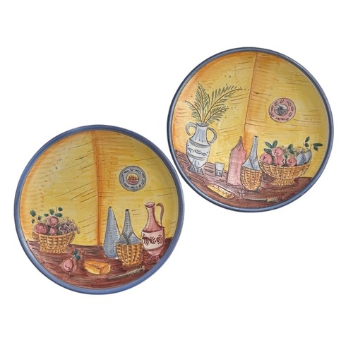 Coppia piatti vintage deruta - coppia,