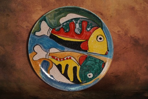 Piatto parete decoro naif - parete,