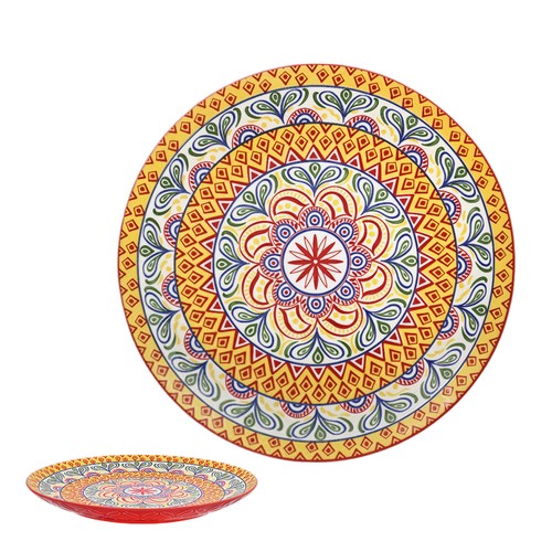 Red tuscany ceramic plate - red,