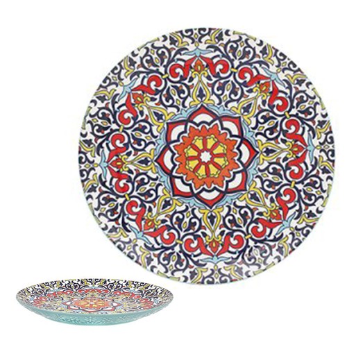 Blue tuscany ceramic plate - blue,