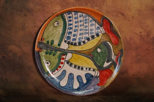 Piatto parete decoro naif - decoro, "naif"